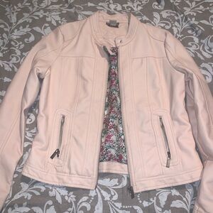 Joujou light pink faux leather jacket large
